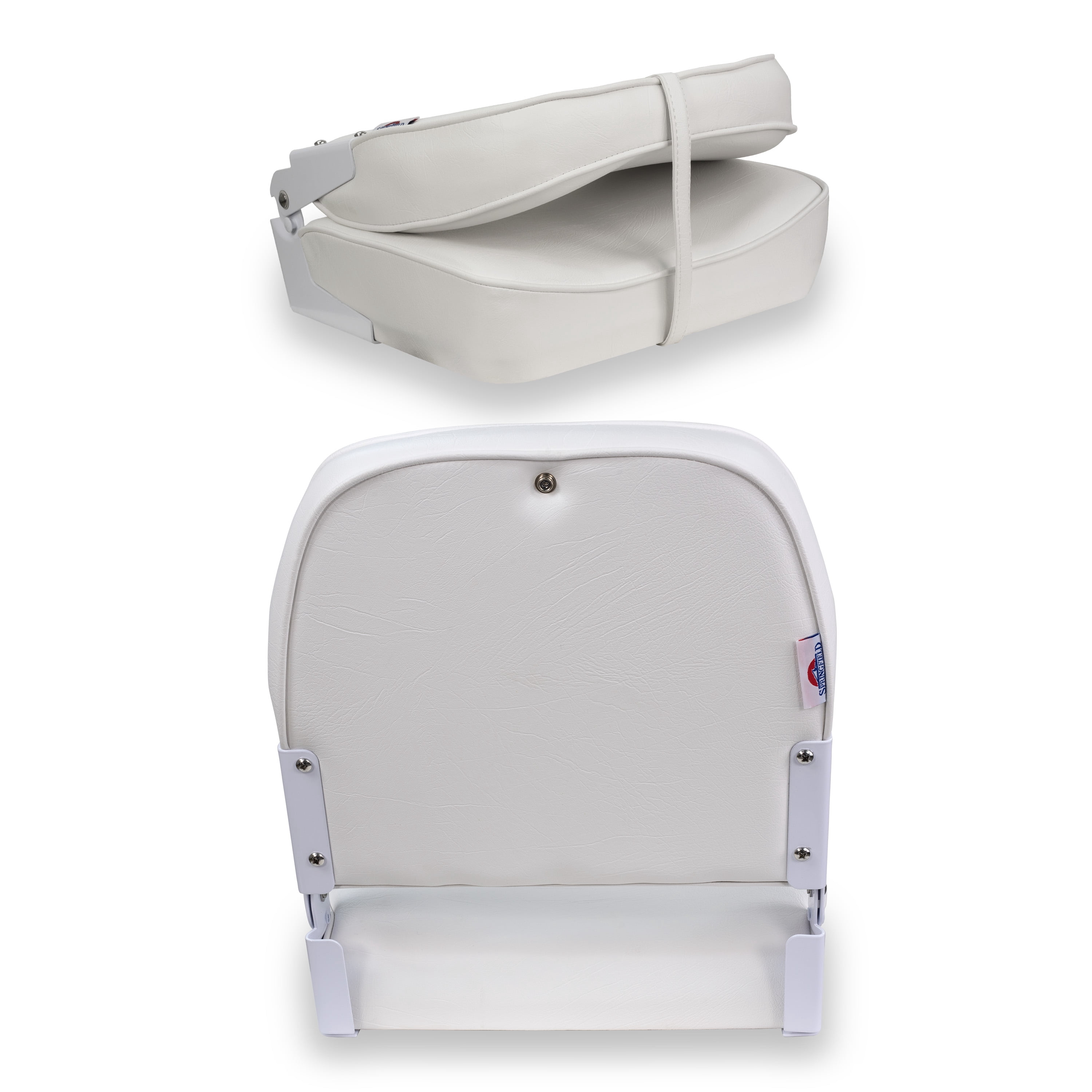 Springfield Marine Economy Standard Folding Fishing Boat Seat - White - 16"