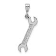 thumbnail image 4 of 14k White Gold Wrench Necklace Charm Pendant Career Professional Tool, 4 of 8