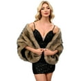 thumbnail image 2 of KANG Faux Shawl Wrap For Elegant Soft Warm Winter Stole Evening Party Wear Fashionable Cozy Outerwear, 2 of 7