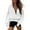White, variant on PRETTYGARDEN Women's Hooded Sweatshirts Long Sleeve Half Zip Cropped Hoodie Pullover Winter Fashion Clothes