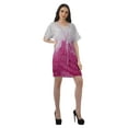 thumbnail image 3 of Moomaya Womens Casual Dresses Short Printed Womens V Neck Flowy Dress Plus Size, 3 of 6
