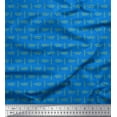 thumbnail image 1 of Soimoi Blue Silk Fabric Mimosa Pudica Leaves Printed Craft Fabric by the Yard 44 Inch Wide, 1 of 3
