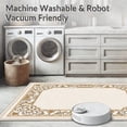 thumbnail image 5 of ODIKA 4'x6' Machine Washable Non-Slip Area Rug, Vintage Inspired Ornate Motif with Delicate Scrollwork High Traffic Rug, Beige, 466288, 5 of 5