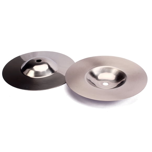 MERRYHAPY 2Ud Cymbales De Plata Para Batería Con Tono Delicado Resistente A Golpes Y Deformación