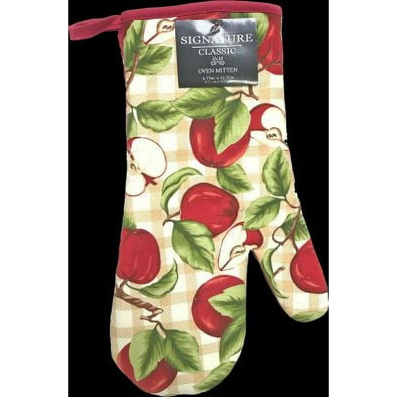 OVEN MITT JM RED APPLES