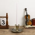 thumbnail image 5 of FENGGUIQU Vintage Style Metal Taper Candle Holder with Handle, Elegant Retro Candlestick for Tabletop Decor, 5 of 8