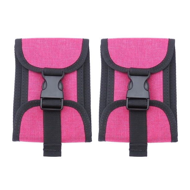 Greeniant Diving Weight Pockets Harness Empty Backplate Pouch Deportes acuáticos Rosa 2 piezas