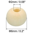thumbnail image 2 of Uxcell 6mm Natural Wood Beads, 600 Pack Unfinished Wooden Beads Round Loose Beads Spacer Beads, 2 of 6
