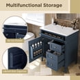 thumbnail image 3 of Dasun 30'' Bathroom Vanity with Top Sink, Modern Bathroom Storage Cabinet with 2 Drawers and a Tip-out Drawer, Single Sink Bathroom Vanity, Blue, 3 of 6