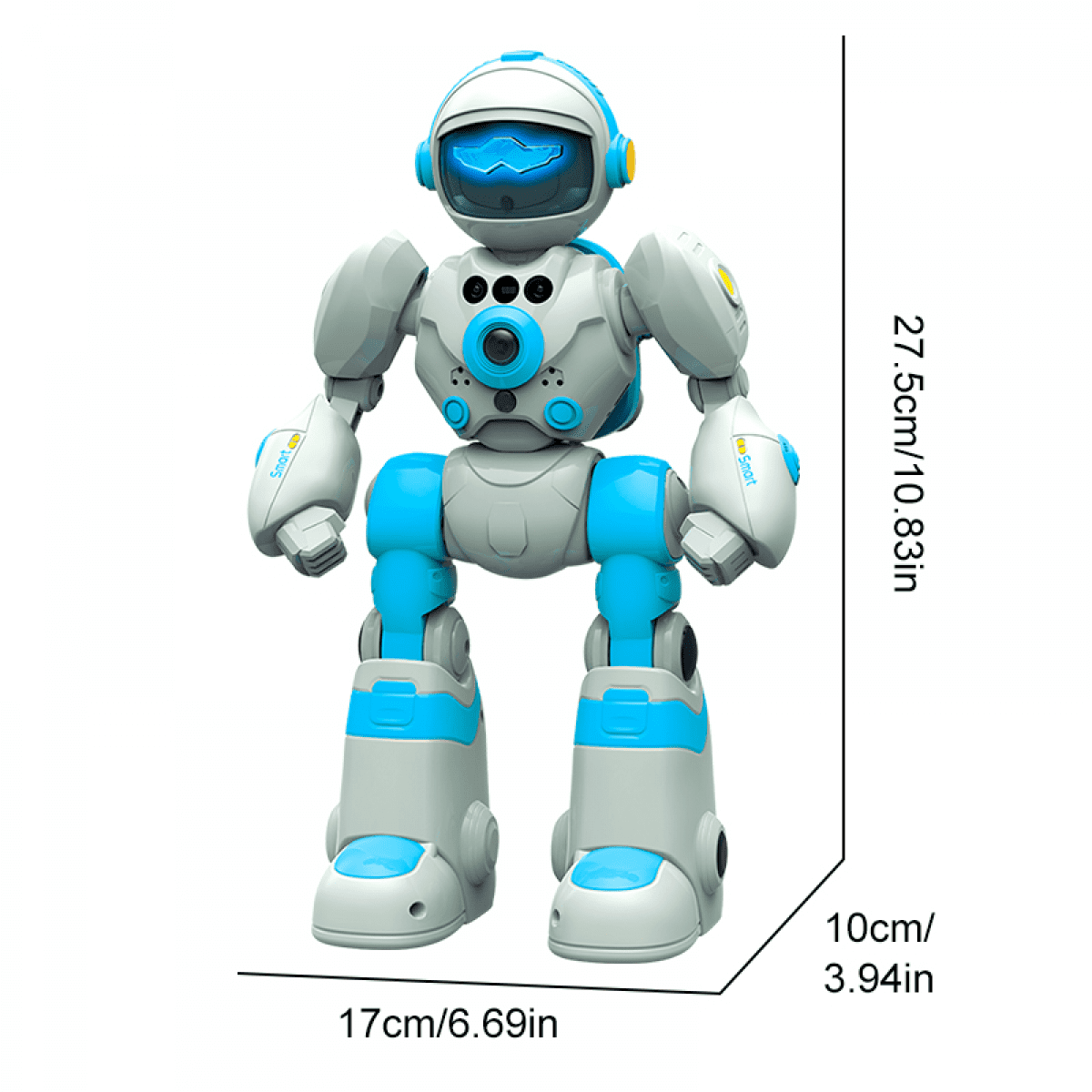 RC Robot Toys for Kids with Unique Voice, Gesture Control Interactive Robotic for Age 3+ Gifts(Gray)