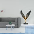 thumbnail image 2 of CarpNettore Resin Statue Sitting Thinker Figurine Ornament Wing Sculpture Spreading Handcraft Lightweight Polyresin Suitable for Living Room Bedroom Office, 2 of 8