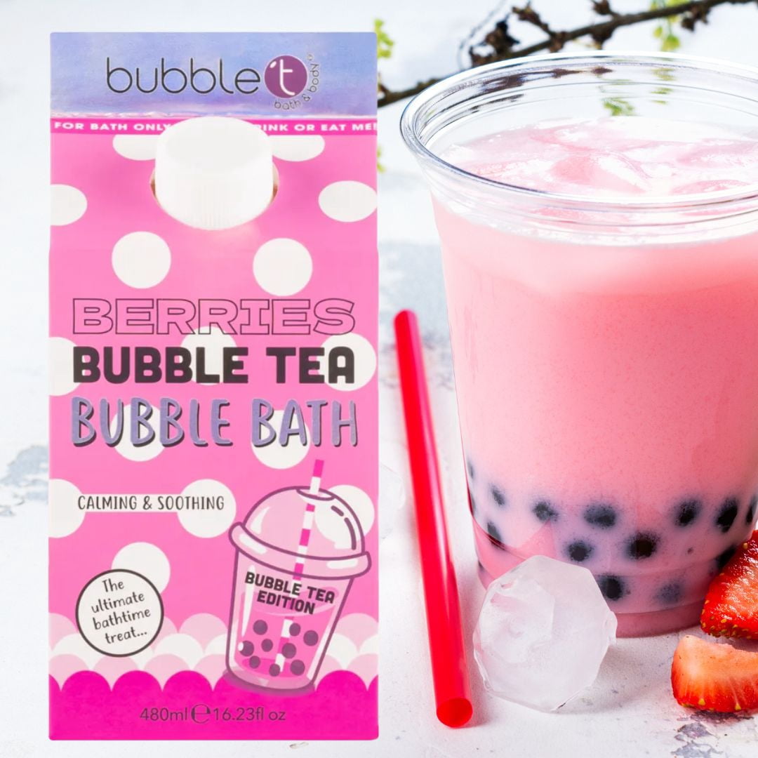 Bubble T Cosmetics Berries Bubble Tea Bubble Bath 480ml