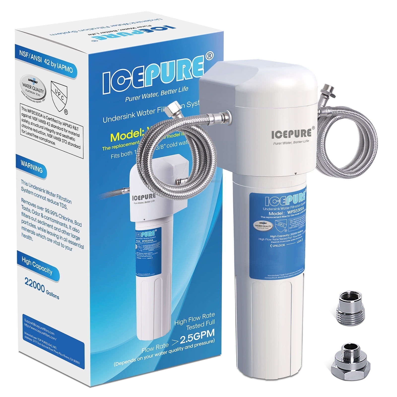 Frizzlife Under Sink Water Filter-Quick Change Under Sink Water