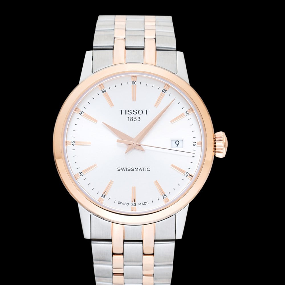 Tissot mens Classic Dream Stainless Steel Dress Watch Black T1294071605100