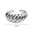 thumbnail image 5 of OPOLSKI Finger Ring Open Adjustable Exaggerated Unfading Vintage Decoration Personality Women Jewelry French Croissant Ring Golden, 5 of 7