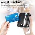 thumbnail image 6 of ELEHOLD for Samsung Galaxy Z Flip 6 Case, Leather Flip Detachable Card Holder Adjustable Cross-Body Strap Hinge Protection Shockproof Full Body Protective Case for Samsung Galaxy Z Flip 6,Black, 6 of 9