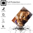 thumbnail image 3 of Case and Cover for Kindle Fire HD 10 Plus 2021(11th Gen), Fire HD 10.1" Case 2021, Allytech Shockproof PU Leather Anti-Slip Stand Smart Auto Sleep Wake Case with Card/Pen Holder, Cute Cat, 3 of 7