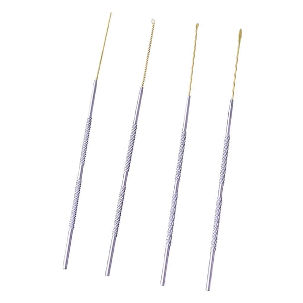 Sistema de Eliminación de Cerumen Cera de Oreja de Cobre de Acero Inoxidable de 4 Piezas Sunnimix Limpiador de púas