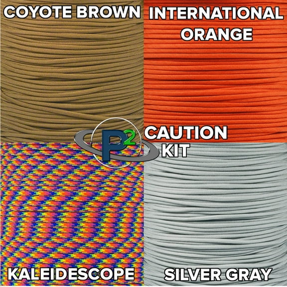 PARACORD PLANET Parachute Cord Combo Kits for Crafting, Camping, Survival, Emergency (Kit Sizes Range from 100 to 800 Total Feet)
