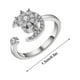 thumbnail image 2 of Anillos para mujer, regalos para mujer, diseño pequeño, flor giratoria, anillo giratorio abierto para mujer., 2 of 2