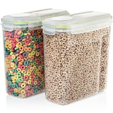 liter cereal lids containers snack capacity clear plastic storage kitchen