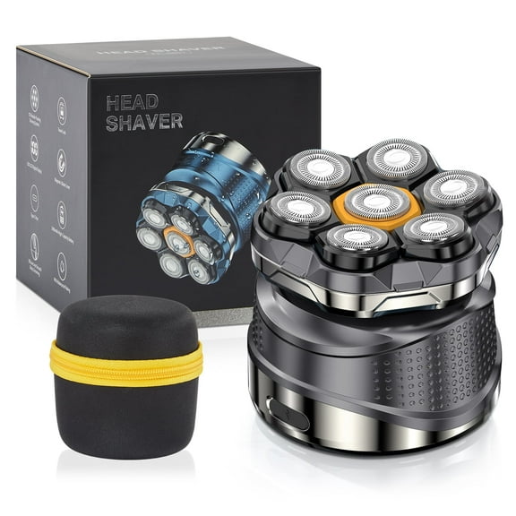 KAIPARA Head Shavers for Bald Men, Magnetic Electric Razor for Men, 7D Rotary Shavers, Cordless Rechargeable IPX6 Waterproof Rechargeable Shaver