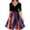 Blue, variant on 250TH Anniversary Dress, Red White and Blue Women Dresses, Unique Design Dress for Women, Red White and Blue Women's Dress, Casual Soft Women Dresses for Indoor Outdoor Size: 2XL