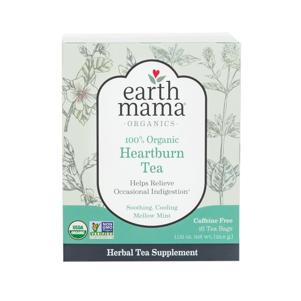 Earth Mama Organic Heartburn Tea for Occasional Pregnancy Heartburn, 16