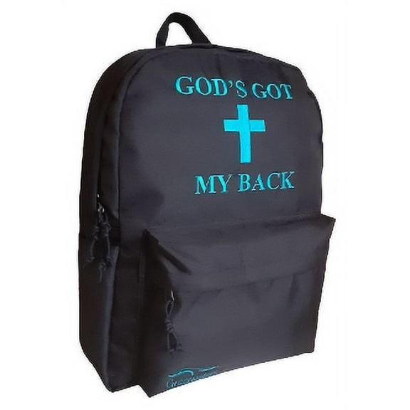 Gracewaters Christian Backpack, Computer Laptop Sleeve, Bottle Side Pockets, Religious Any Religion God’s Got My Back