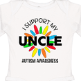 thumbnail image 4 of Inktastic I Support My Uncle Autism Awareness Boys or Girls Long Sleeve Baby Bodysuit, 4 of 5
