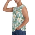thumbnail image 3 of Haiem Men's Lilies Flowers Print Tank Tops Summer Sleeveless Cut Off Workout T-Shirts Fitness Vest Athletic Undershirts-Large, 3 of 8