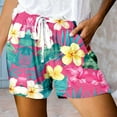thumbnail image 2 of Women's Casual Print Pocket Loose Lace Up High Waisted Sports Shorts, 2 of 4