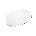 thumbnail image 3 of Caja de almacenamiento para refrigerador, organizador de alimentos de plástico tipo cajón con ruedas, 36,5 x 19 x 13,5 cm, contenedor blanco para refrigerador, transparente y apilable,, 3 of 9