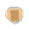 thumbnail image 1 of Nostalgic Effect Newspaper Mirror Travel Magnification Portable Handheld Pocket Makeup, 1 of 3
