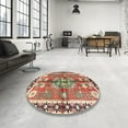 thumbnail image 4 of Ahgly Company Machine Washable Indoor Square Traditional Fire Brick Red Area Rugs, 10' Square, 4 of 7