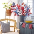 thumbnail image 6 of 15 Pcs 4th of July Artificial Flowers Fake Patriotic Babys Breath Flowers for Independence Day Decor Blue White Red Silk Flowers for Memorial Day Floral Arrangement Home Wedding, 6 of 7