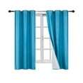 thumbnail image 6 of Adam Turquoise Color Set of 2 Panels Drapes Thermal Blackout Noise Reduce 100% privacy Window Curtain Grommets Home Décor 63" Long, 6 of 6