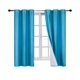 thumbnail image 4 of Juego de 2 cortinas opacas K86 para ventana, 100 % opacas, con ojales superiores, de 213 cm de largo, color turquesa, oscurecimiento total de la habitación., 4 of 6
