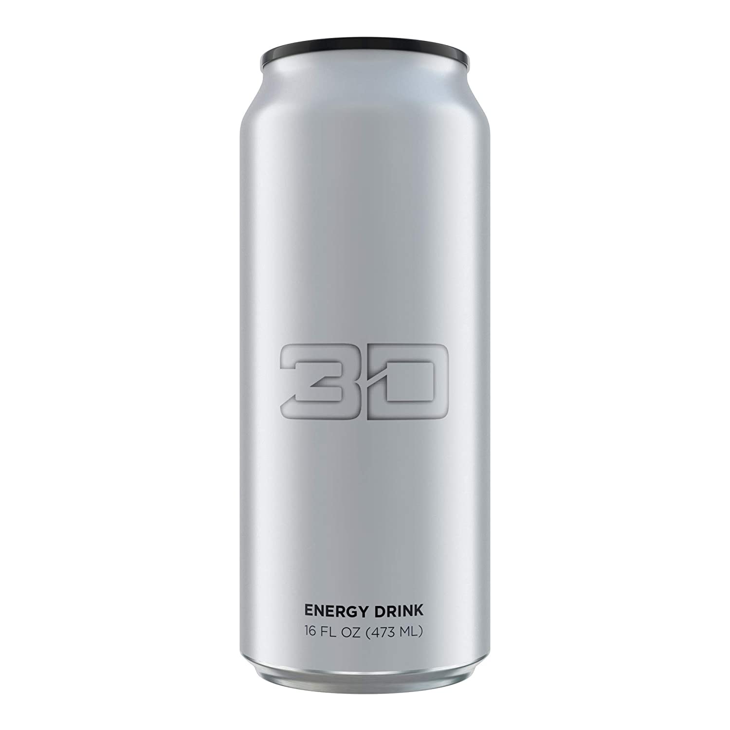 3D Energy Drink | Caffeine, Zero Sugar, 16 Fluid Ounce | 12 Pack (Chrome)