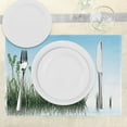 thumbnail image 3 of Ambesonne Landscape Place Mats Set of 4, Scenery Lake Bushes, Standard Size, Pale Blue Jade Green, 3 of 6