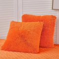 thumbnail image 1 of HAYAN 2 Pack Fluffy Faux Fur Pillow Shams,18 x 18 Inches Throw Pillow Covers,Luxury Decorative Furry Pillowcases Cushion Cover for Christmas,Zipper Closure,No Pillow Insert,Orange, 1 of 1
