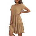 thumbnail image 5 of a.Jesdani Women's Plus Size Summer Dresses Casual Short Sleeve Flowy Tiered Mini Dresses L-4X, 5 of 6