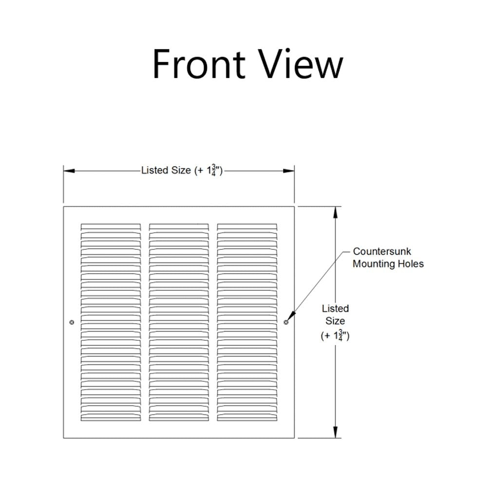 TruAire 170 16X16 16 in. x 16 in. White Stamped Return Air Grille