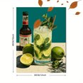 thumbnail image 3 of Minimalist Mojito Canvas Print, Cocktail Art, Kitchen Bar Aesthetic Wall Decor with Recipe, 3 of 8