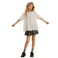 thumbnail image 3 of Tiijoy Girl Short Sleeve Blouse Casual Ruffle Button Up Shirt Cute Summer Tops, Sizes 3-16, 3 of 3