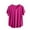 Hot Pink, variant on hotojiny Plus Size Pajama Tops for Women Casual Loose Lightweight Short Sleeve Shirts Soft Sleepwear Homewear