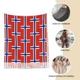 thumbnail image 5 of Women Norwegian Flag Scarf Large Shawls For Travel Office, 5 of 6