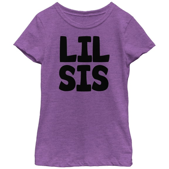 Girl's Lost Gods Lil Sis Graphic Tee Purple Berry Large