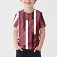 thumbnail image 2 of VOAVEKE Shirts Chemises Garçons, Chemises pour Garçons, T - Graphiques Athlétiques Unis à Manches Courtes d'Été pour Garçons Rouge 5-6 Ans, 2 of 4