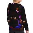 thumbnail image 4 of Lsque Five Nights At Freddy'S Pattern Casual Women's Hoodie,Hooded Sweatshirt with Kangaroo Pocket,Pullover Hoodie with Eye-catching Drawstrings-X-Large, 4 of 8